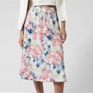 ATHLETA Savannah Skirt Lumen Floral Cream Pull On Stretch Athleisure Women's XL